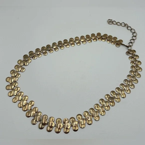 Vintage 70s 80s Gold Tone Chain Belt Lightweight Boho Festival Style 30-36” - Picture 2 of 9